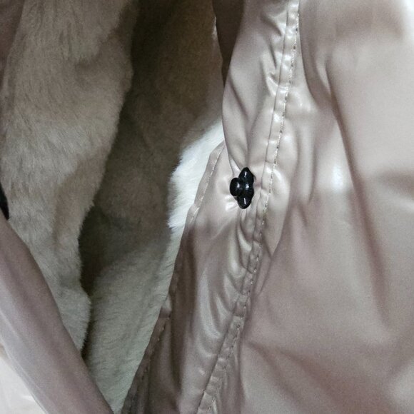 Two by Vince Camuto New Hooded Puffer Jacket Beige Winter Coat - Picture 7 of 14